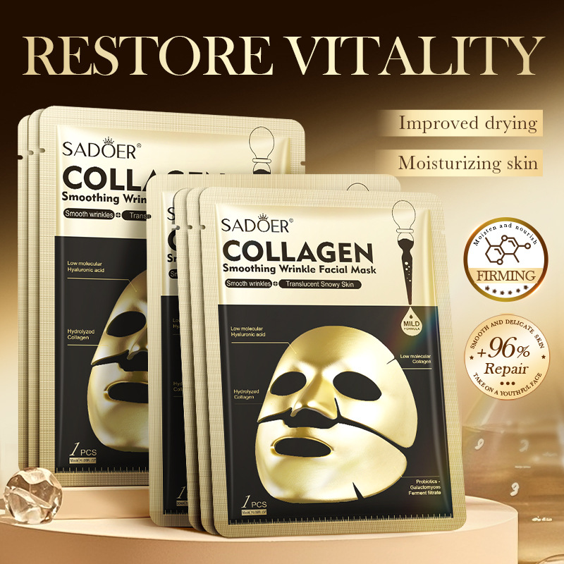 Masker Wajah Kolagen Emas SADO - Sheet Mask Collagen ulasan dan harga