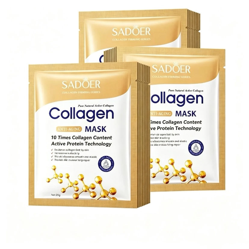 5/10/20/30 Buah Masker Wajah K - Sheet Mask Collagen ulasan dan harga